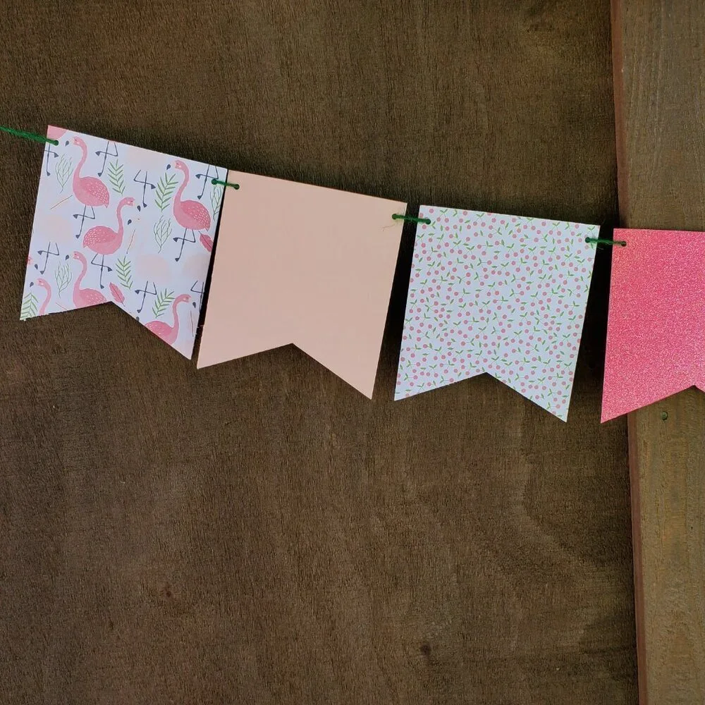 Flamingo Pink and Green Party Decorations Set